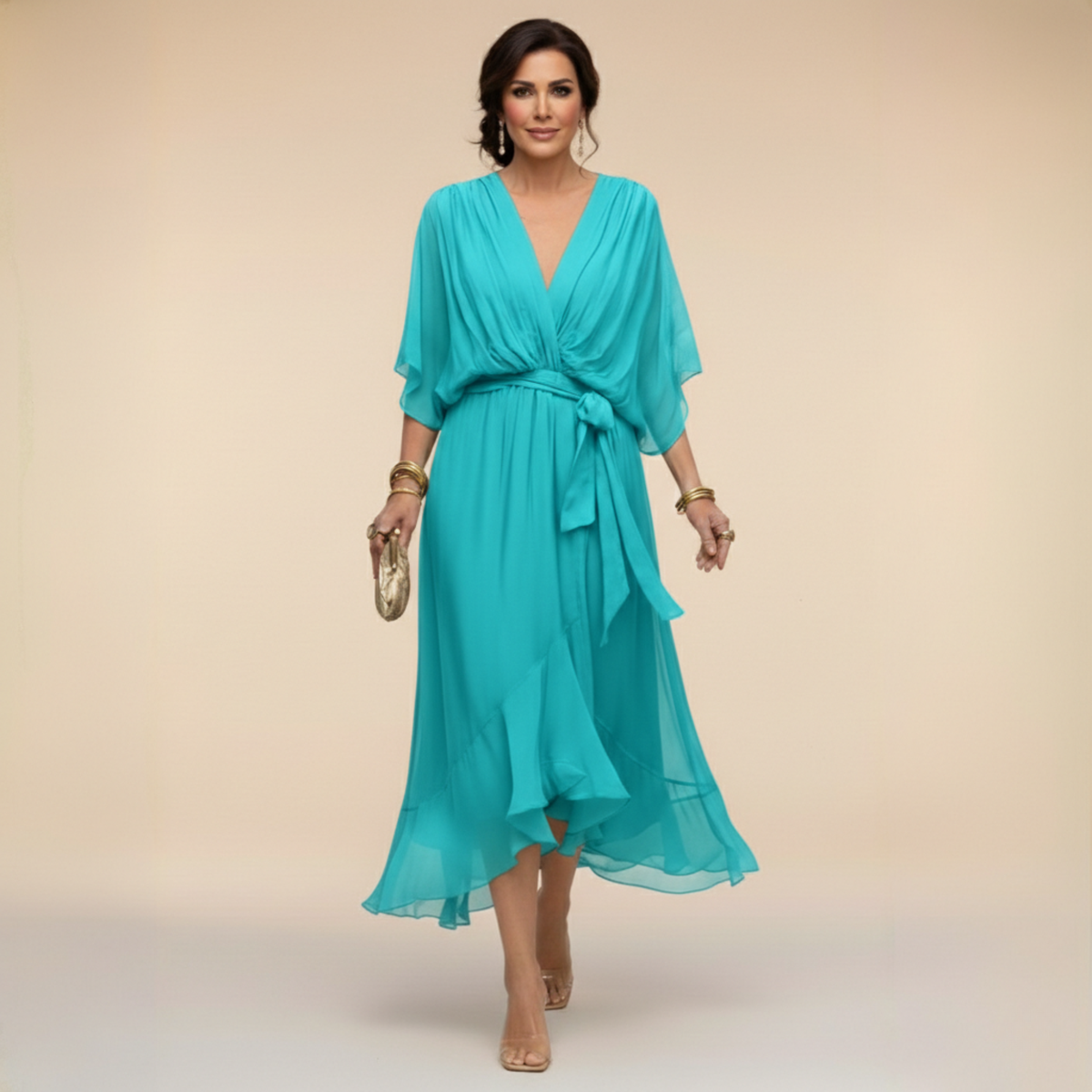 Westique | Monica – V-Neck Flowing Dress