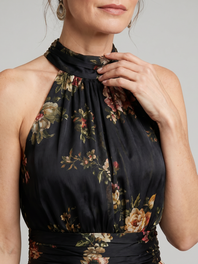 Westique | Fior Floral Halter Neck Midi Dress