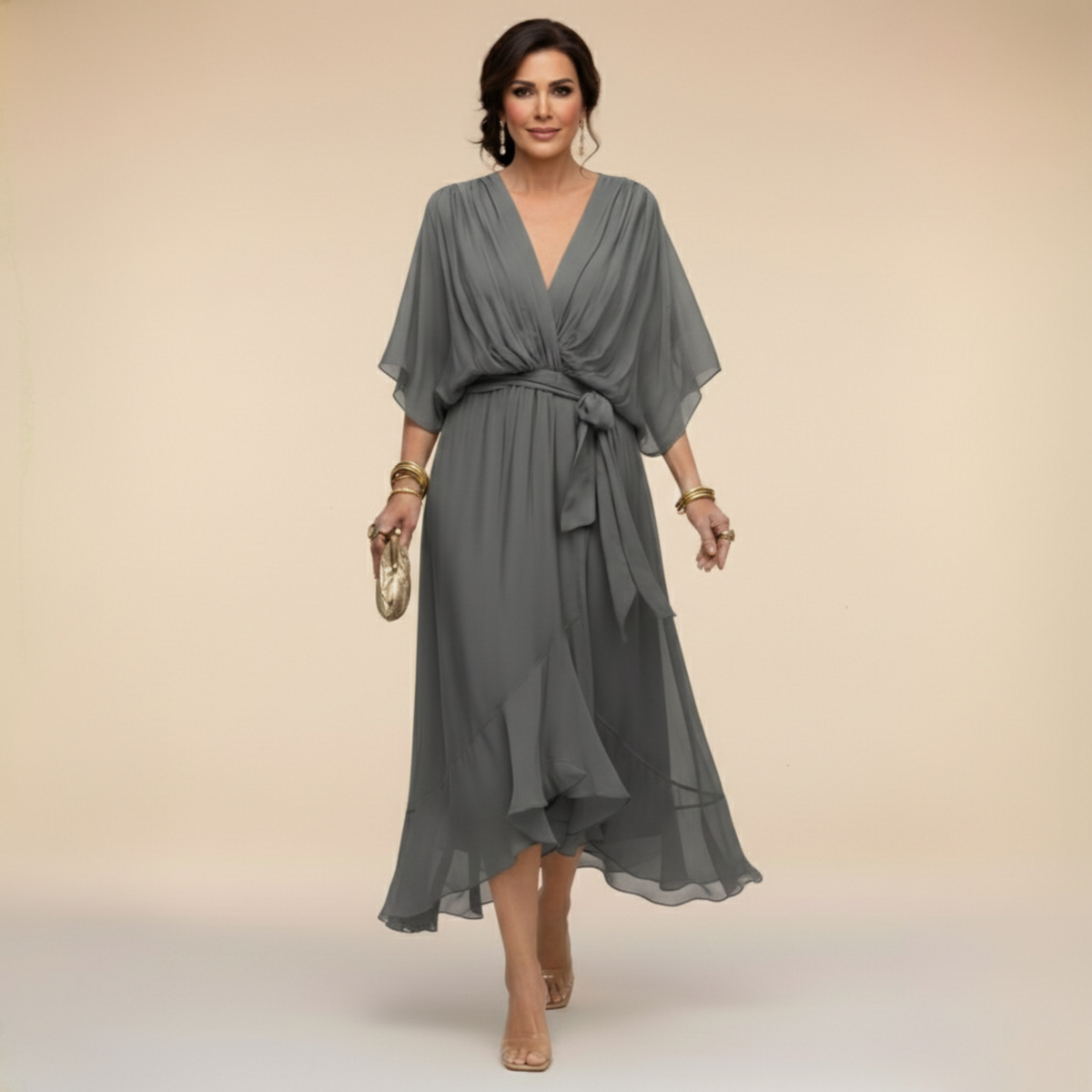 Westique | Monica – V-Neck Flowing Dress