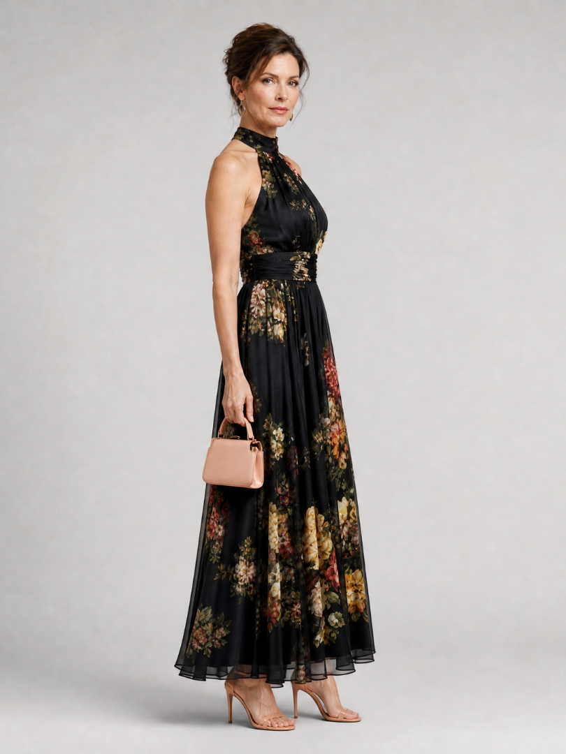 Westique | Fior Floral Halter Neck Midi Dress