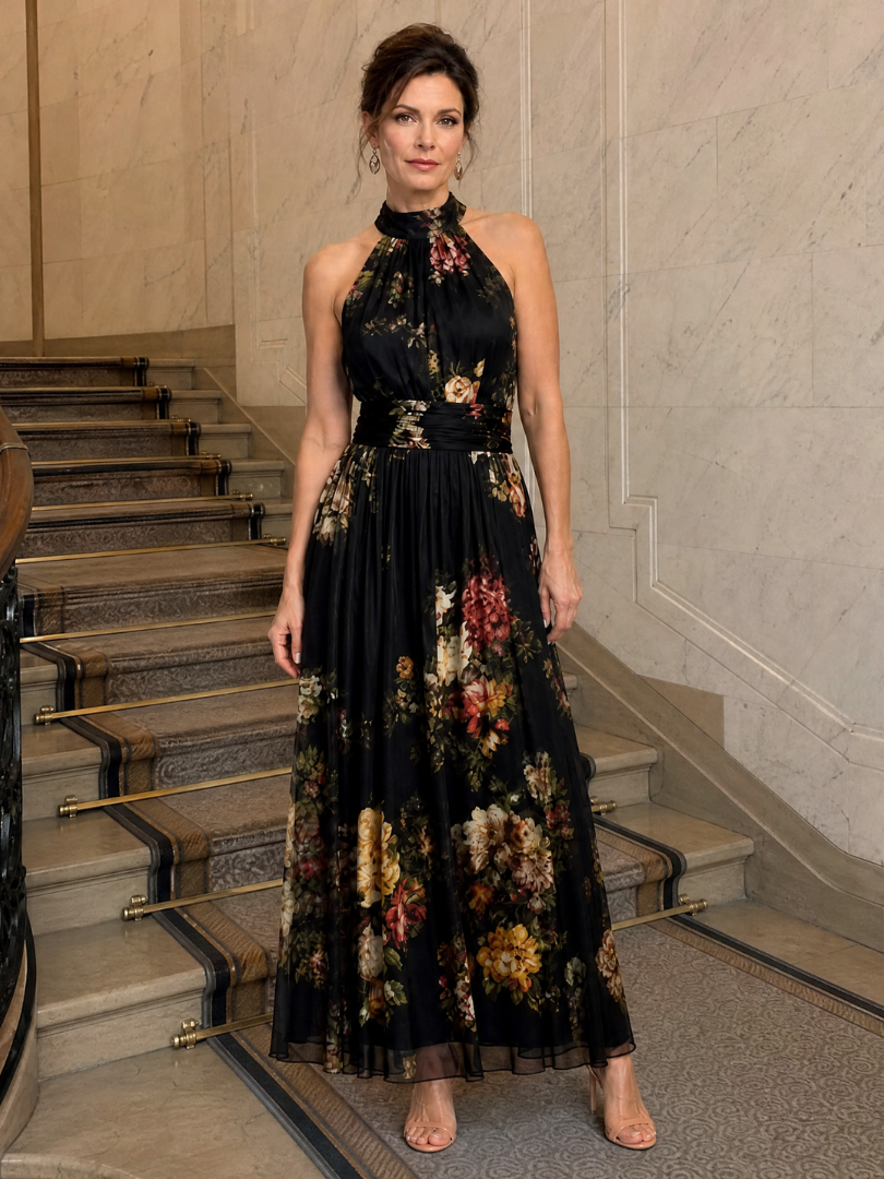 Westique | Fior Floral Halter Neck Midi Dress