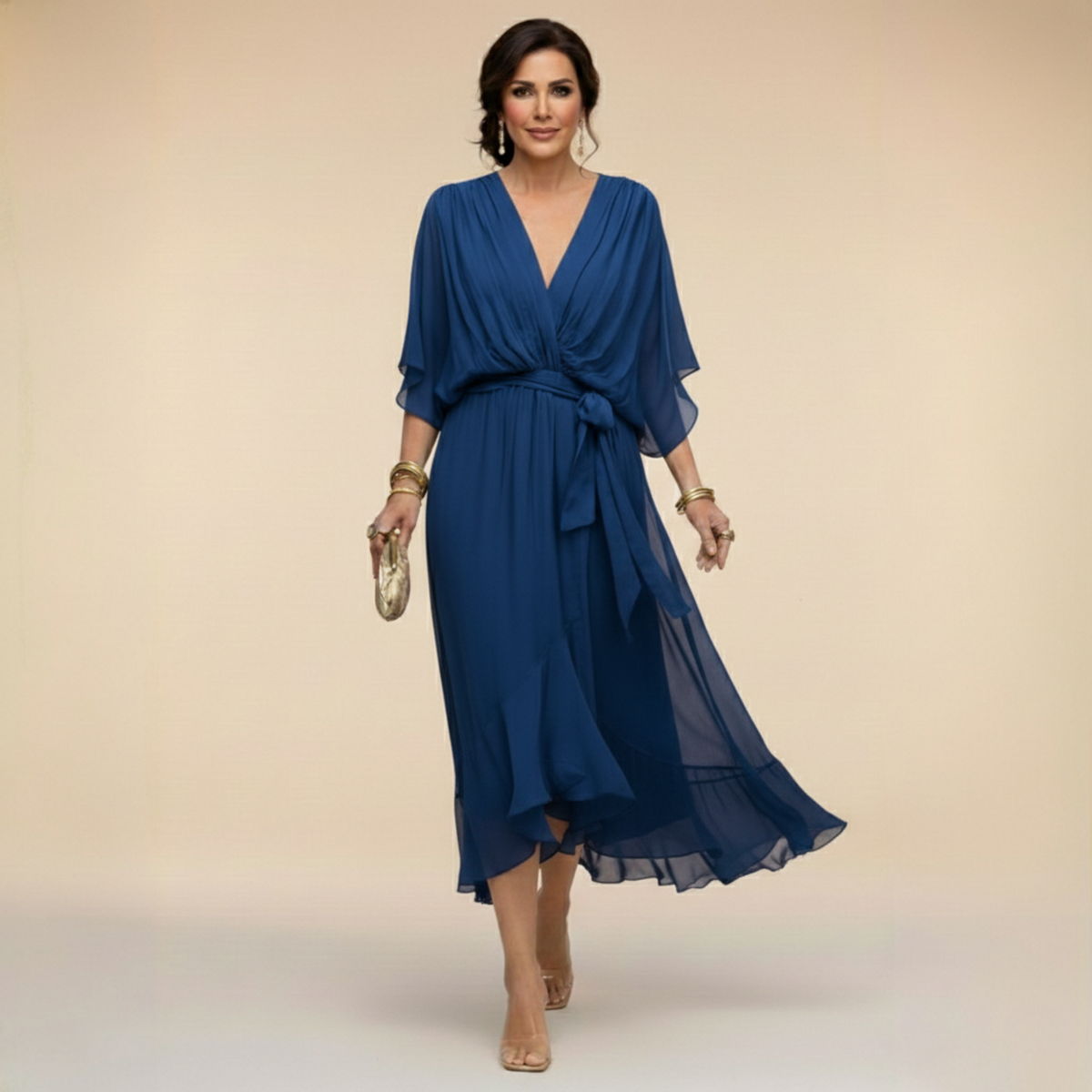 Westique | Monica – V-Neck Flowing Dress