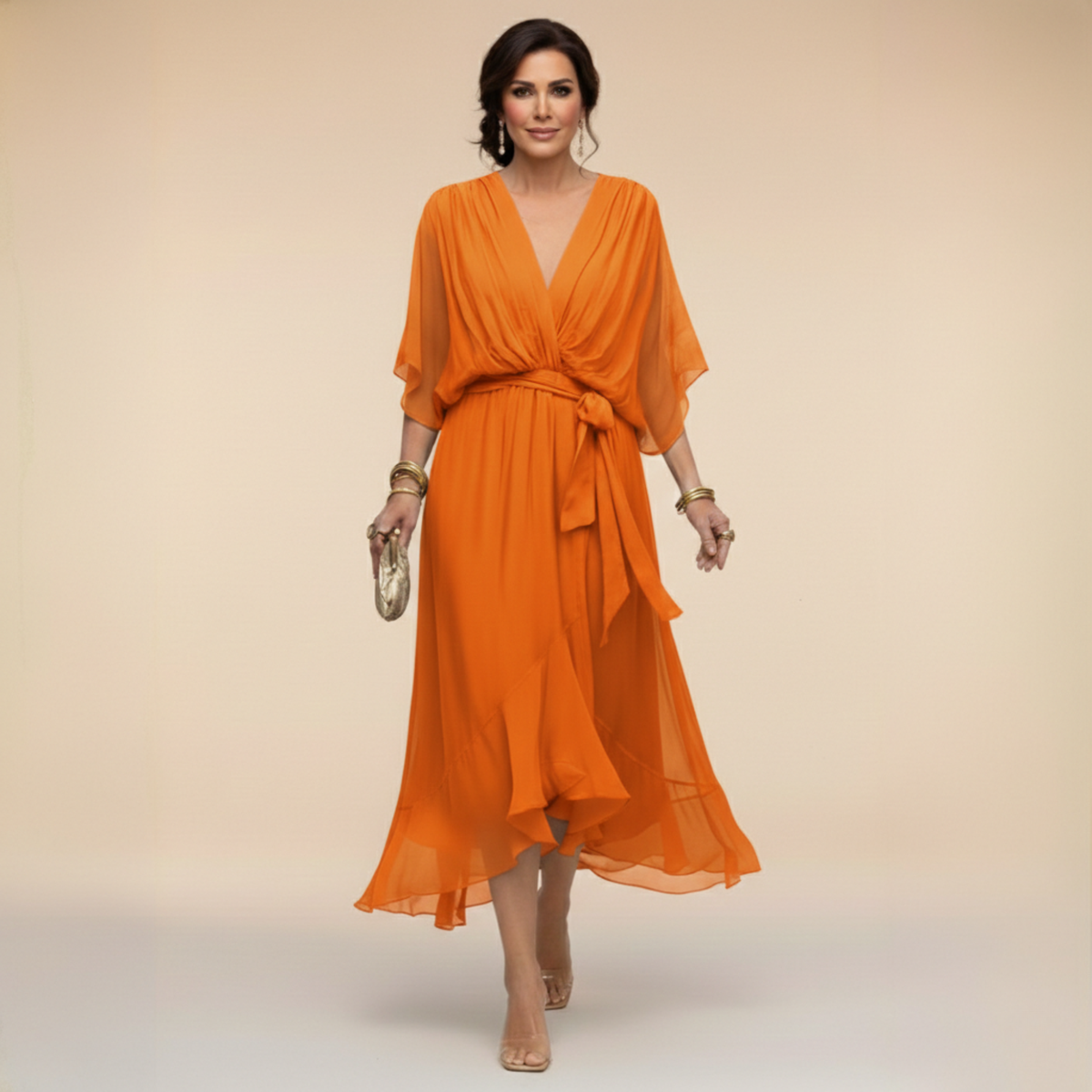 Westique | Monica – V-Neck Flowing Dress