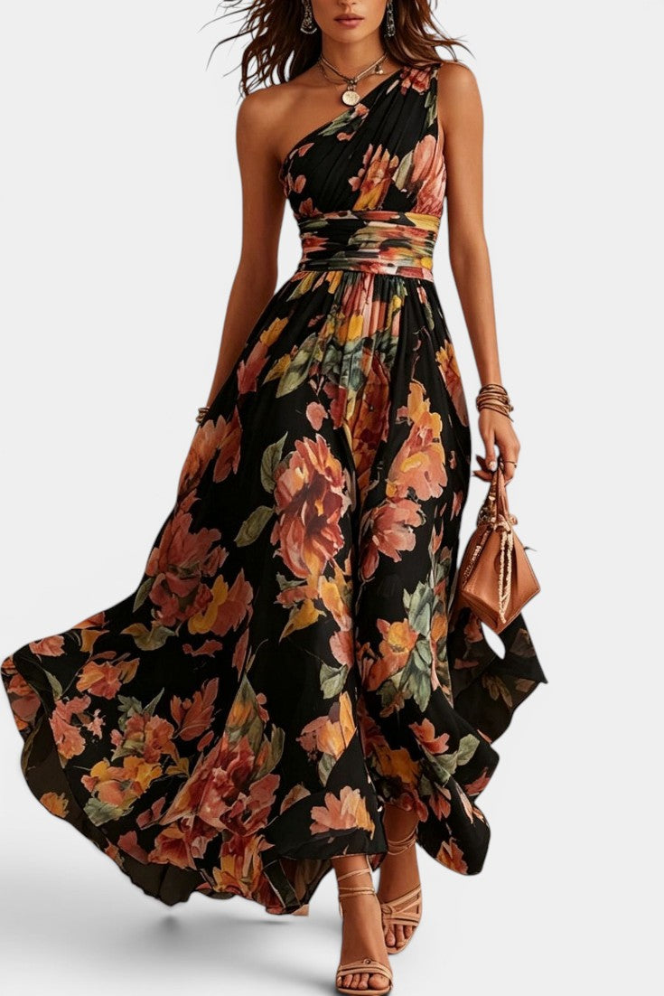 Westique | Michelle One-Shoulder Floral Maxi Dress