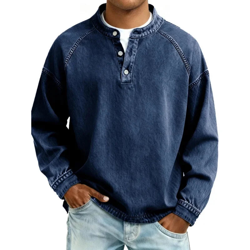 Stanley | Vintage Henley Denim Shirt