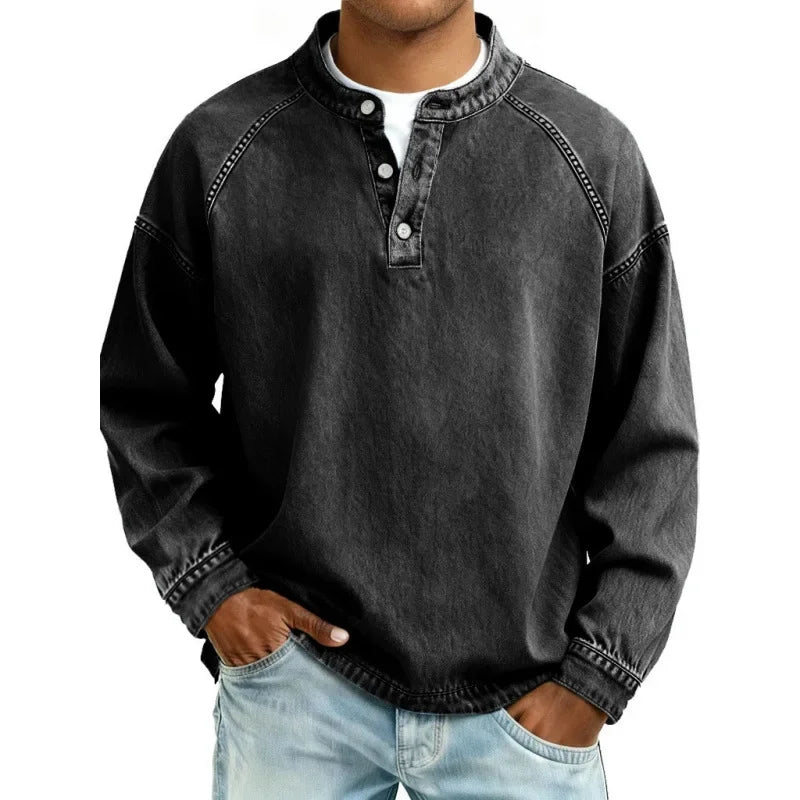 Stanley | Vintage Henley Denim Shirt