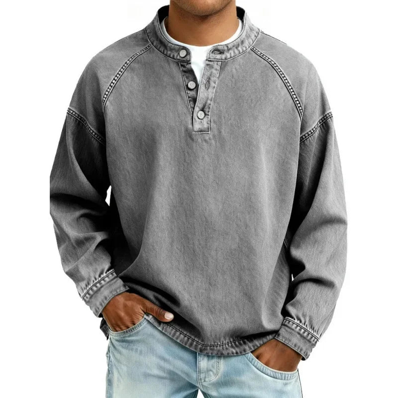 Stanley | Vintage Henley Denim Shirt