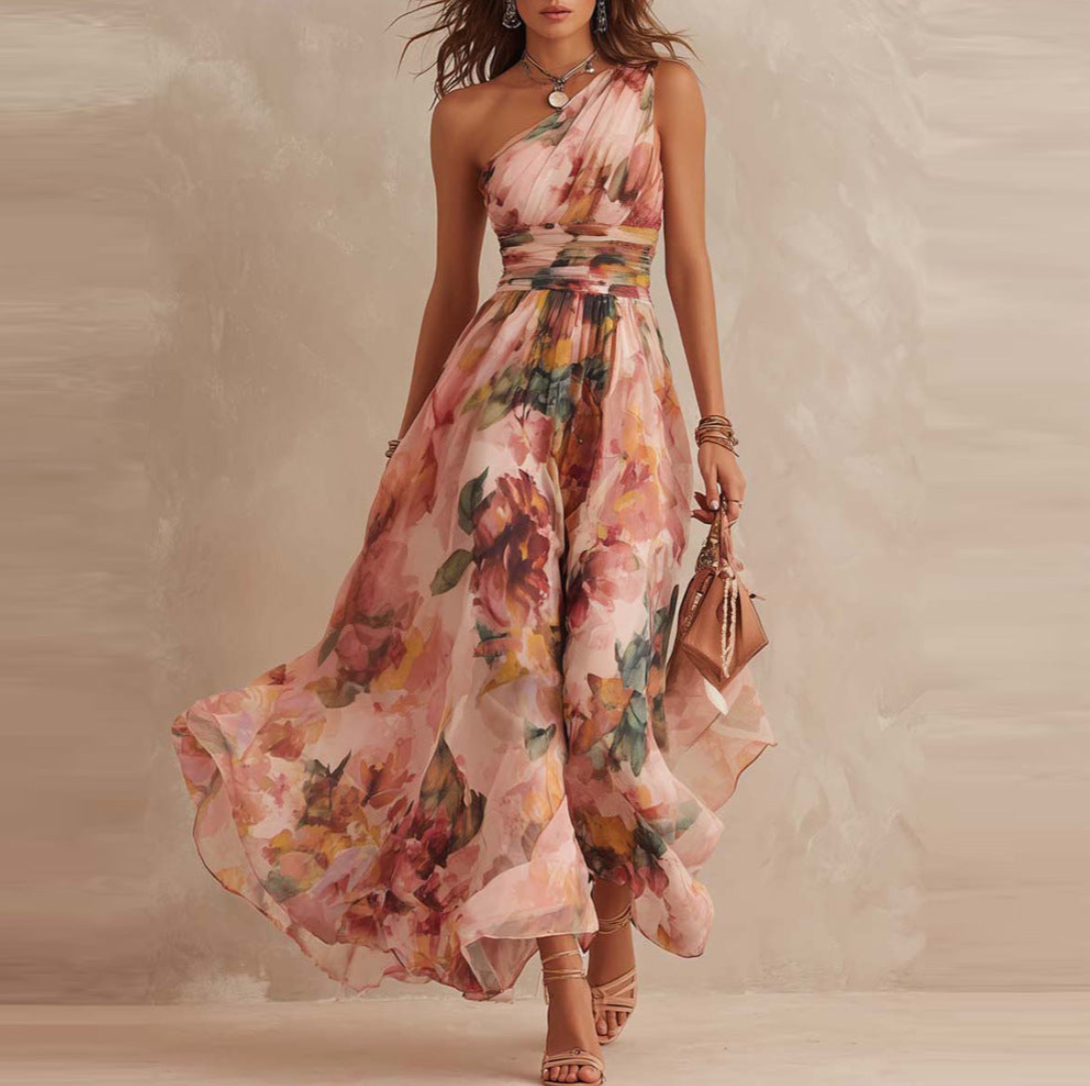 Westique | Michelle One-Shoulder Floral Maxi Dress