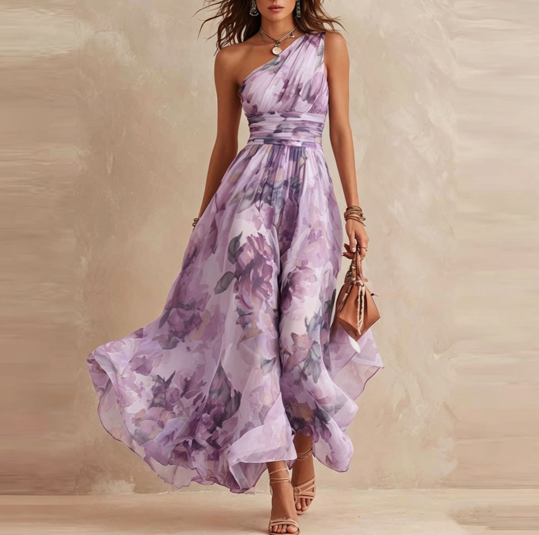 Westique | Michelle One-Shoulder Floral Maxi Dress