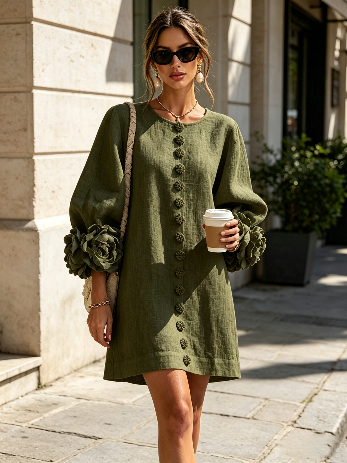 Westique | Florence Floral Button-Down Mini Dress