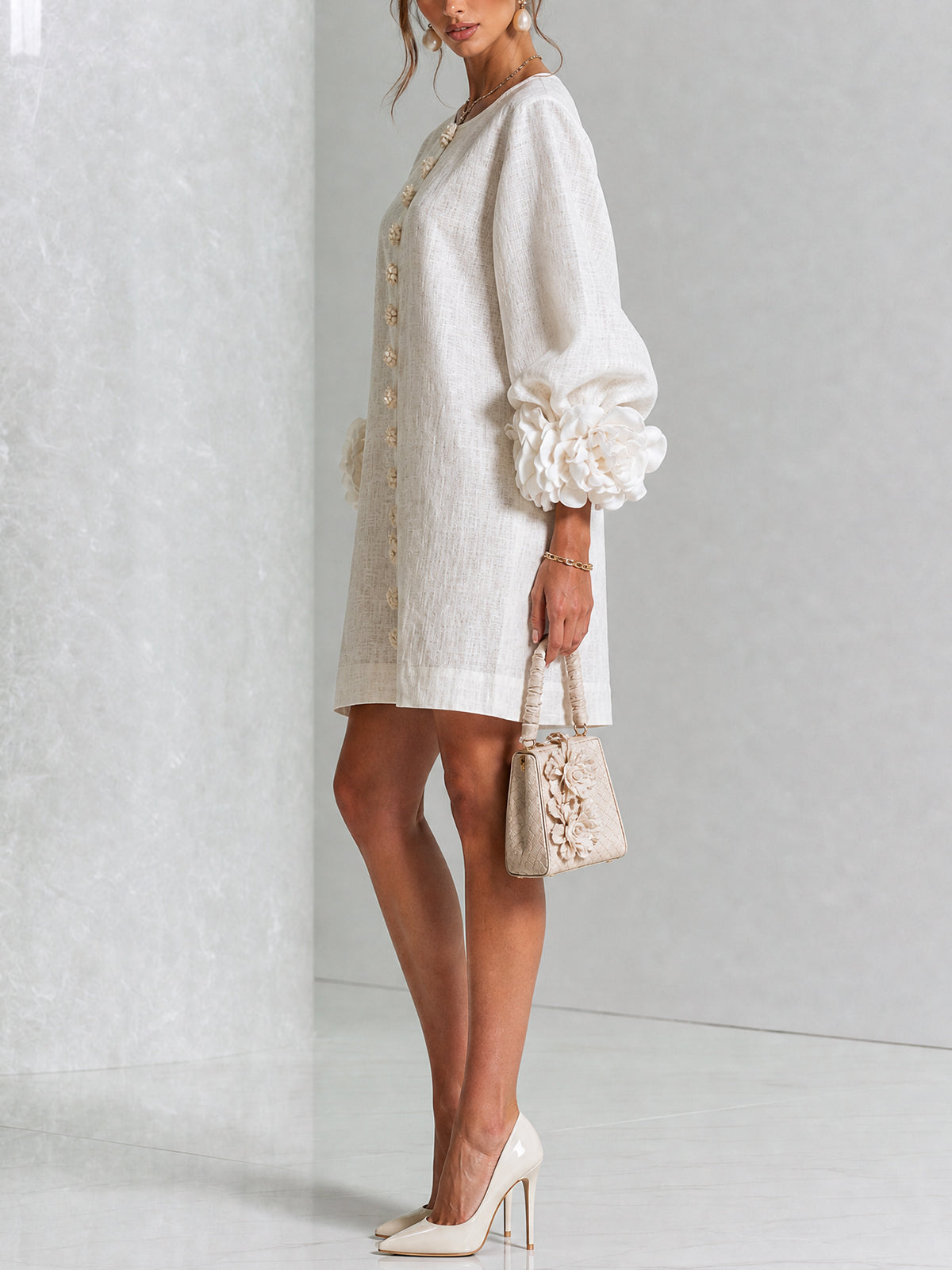 Westique | Florence Floral Button-Down Mini Dress