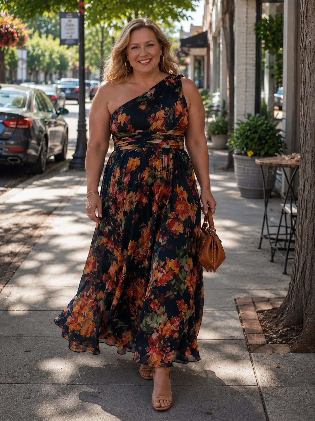 Westique | Michelle One-Shoulder Floral Maxi Dress