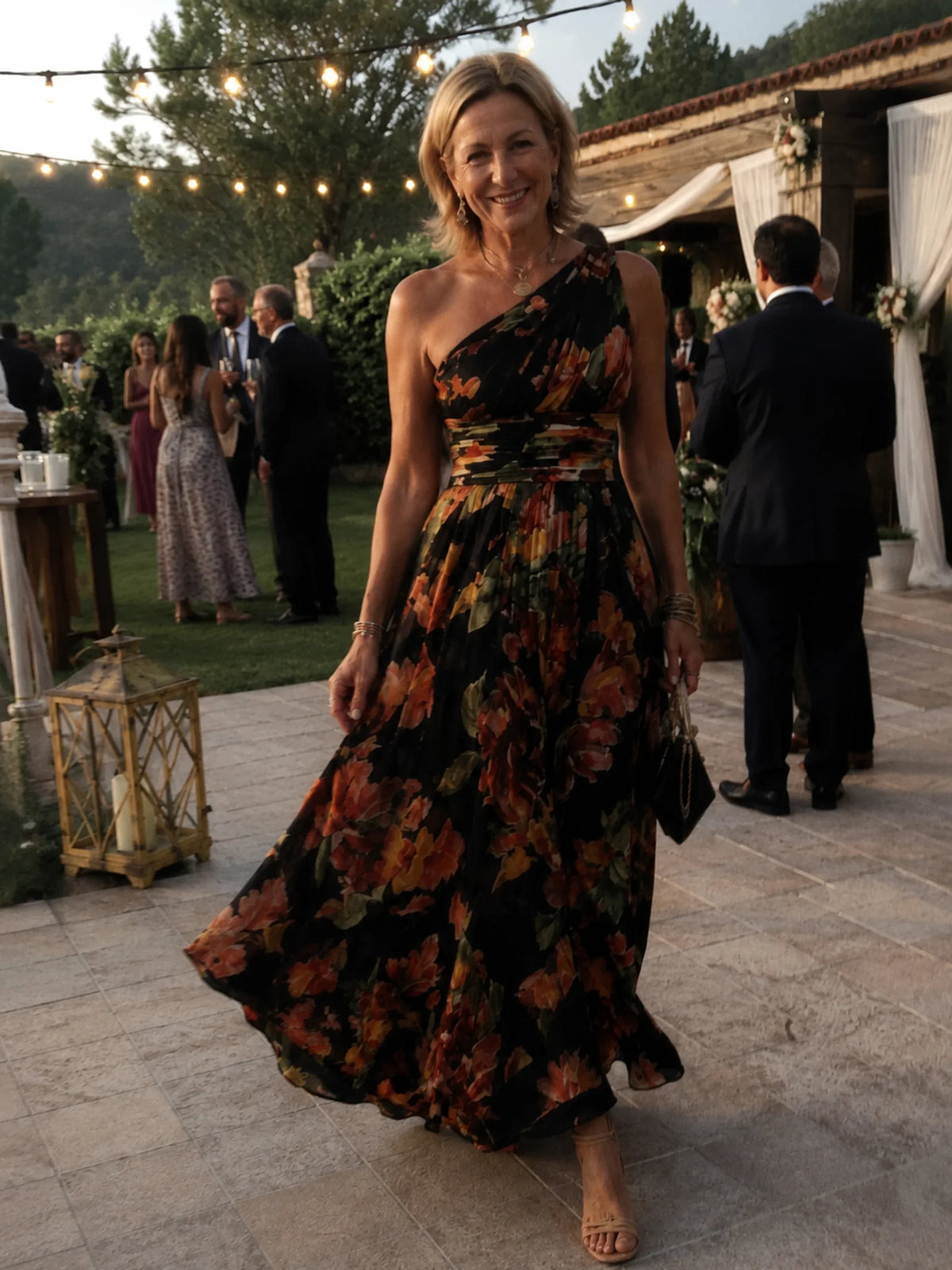 Westique | Michelle One-Shoulder Floral Maxi Dress